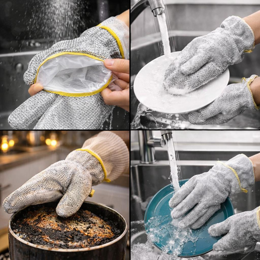 Magic Dishwashing Gloves ✨ (Pack of 2 Pairs)