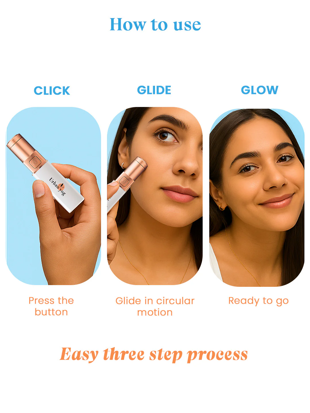 Lipstic size Electric Facial Hair Remover For Women