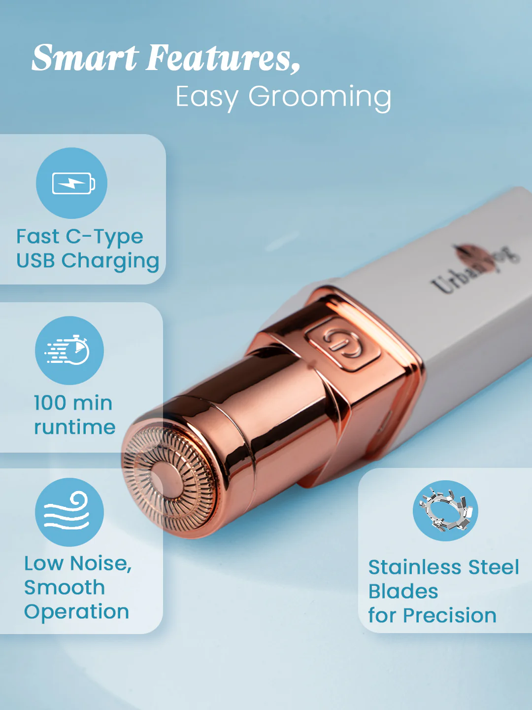 Lipstic size Electric Facial Hair Remover For Women