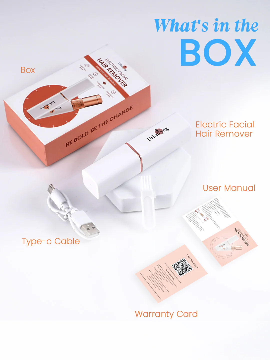 Lipstic size Electric Facial Hair Remover For Women